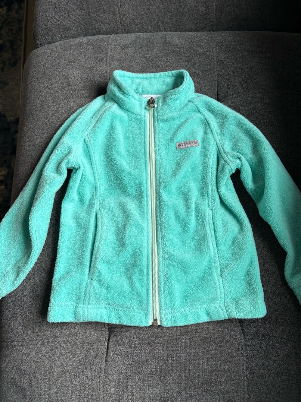 Columbia Girls Mint Green Full-Zip Fleece Jacket